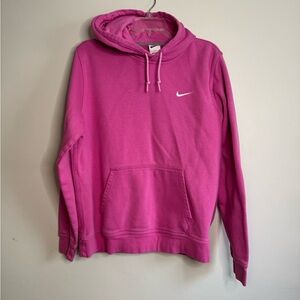 Nike Pink Hoodie with White Logo (L)
